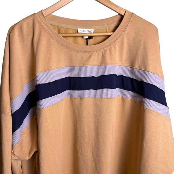 Cotton Bleu Womens Plus 3X Long Sleeve Striped Casual Top Everyday Comfort - Picture 4 of 11
